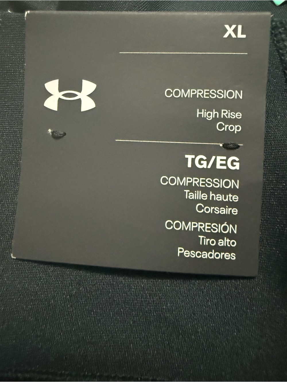 Under Armour 7/8 Ankle Crop Black High-Rise Compression Leggings